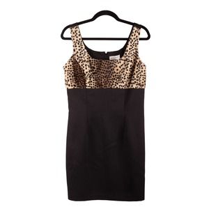 Alyn Paige leopard mini dress